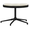 vidaXL Chaise de relaxation avec tabouret Blanc cr&egrave;me Velours et PVC