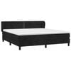 vidaXL Sommier &agrave; lattes de lit avec matelas Noir 180x200 cm Velours