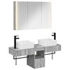 vidaXL Ensemble d'armoire de salle de bain 4 pc Sonoma gris