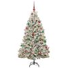 vidaXL Sapin de No&euml;l artificiel Vert et blanc 180 cm PVC et m&eacute;tal