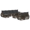 vidaXL Ensemble de canap&eacute; de jardin 10 pcs Gris et Gris fonc&eacute;