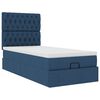 VidaXL Cadre de lit ottoman avec matelas bleu 80x200 cm tissu