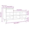 vidaXL Armoire &agrave; chaussures Gris b&eacute;ton 102x36x60 cm Bois d'ing&eacute;nierie