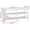 vidaXL &Eacute;tabli avec &eacute;tag&egrave;re Brun cire 181,5 x 50 x 80 cm Pin massif