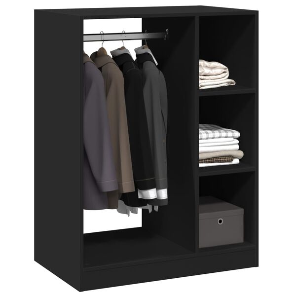 vidaXL Garde-robe noir 77x48x102 cm bois d'ing&eacute;nierie