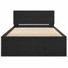 vidaXL Cadre de lit Ch&ecirc;ne noir 203 x 185 x 70 cm Bois d'ing&eacute;nierie
