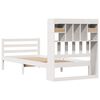 vidaXL Lit bibliothèque sans matelas blanc 90x190cm bois de pin massif