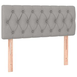 vidaXL T&ecirc;te de lit Gris clair 100x7x78/88 cm Tissu