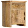 vidaXL Table de chevet Bois de manguier massif 40x30x50 cm