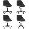 vidaXL Chaises pivotantes &agrave; manger lot de 4 noir velours