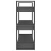 vidaXL Bibliothèque/Séparateur de pièce Gris 80x35x91 cm Pin solide