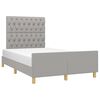 vidaXL Cadre de lit sans matelas gris clair 120x200 cm tissu