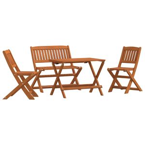 vidaXL Ensemble &agrave; manger d'ext&eacute;rieur 4 pcs pour enfants Eucalyptus