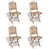 vidaXL Chaises pliables d'ext&eacute;rieur Bambou 4 pcs