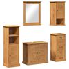 vidaXL Ensemble de mobilier de salle de bain VIGO 5 pc Marron miel