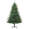 vidaXL Sapin de No&euml;l artificiel pr&eacute;-&eacute;clair&eacute; Vert 180 cm PVC et PE