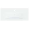 vidaXL Lavabo encastré avec robinet 91x39x18 cm céramique blanc