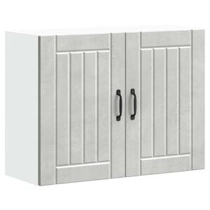 vidaXL Armoire murale de cuisine Lucca gris b&eacute;ton bois ing&eacute;nierie