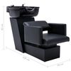 vidaXL Chaise de salon avec lavabo Noir 129x59x82 cm Similicuir