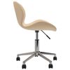 vidaXL Chaises &agrave; manger pivotantes lot de 4 Cr&egrave;me Velours