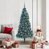 vidaXL Arbre de No&euml;l artificiel pr&eacute;-&eacute;clair&eacute; avec ensemble de boules