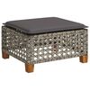 vidaXL Salon de jardin avec coussins 7 pcs gris r&eacute;sine tress&eacute;e