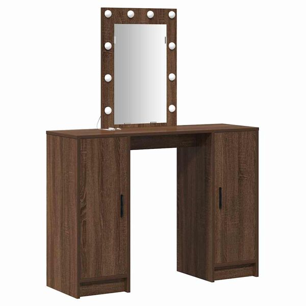 vidaXL Table de Toilette Marron 102 x 33 x 135 cm Bois d'ingénierie