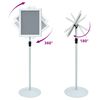 vidaXL Stand de Poster sur Pied Argent&eacute; 33 x 33 x 126 cm PVC et Acier