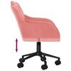 vidaXL Chaise pivotante de bureau Rose Velours