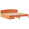 vidaXL Cadre de lit sans matelas cire marron 180x200cm bois pin massif