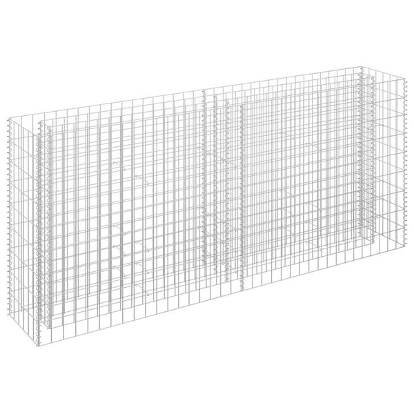 vidaXL Lit surélevé à gabion Acier galvanisé 180x30x90 cm