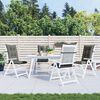 vidaXL Coussins de chaise &agrave; dossier haut lot de 4 gris fonc&eacute; m&eacute;lang&eacute;