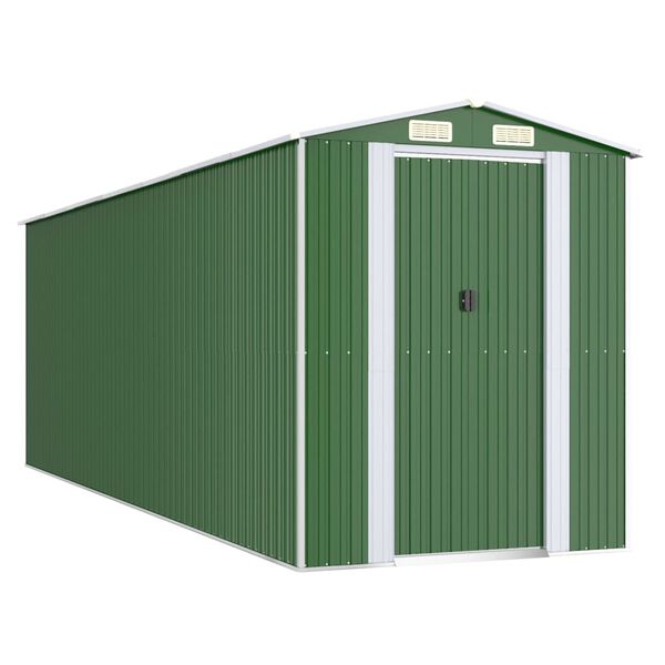 vidaXL Abri de jardin Vert 192x606x223 cm Acier galvanis&eacute;
