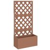 vidaXL Jardinières en treillis 2 pcs marron 65x33x135 cm WPC