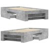 vidaXL Cadre de lit sans matelas gris b&eacute;ton 90x200cm bois d'ing&eacute;nierie