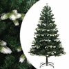 vidaXL Sapin de No&euml;l artificiel &agrave; charni&egrave;res avec neige floqu&eacute;e 240 cm