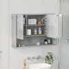 vidaXL Armoire Miroir Gris b&eacute;ton 80 x 17 x 55 cm Bois d'ing&eacute;nierie