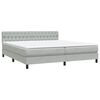 vidaXL Sommier &agrave; lattes de lit et matelas et LED gris clair 180x220cm velours