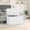 vidaXL Coffre de rangement Blanc 84x42x46 cm Bois d'ing&eacute;nierie