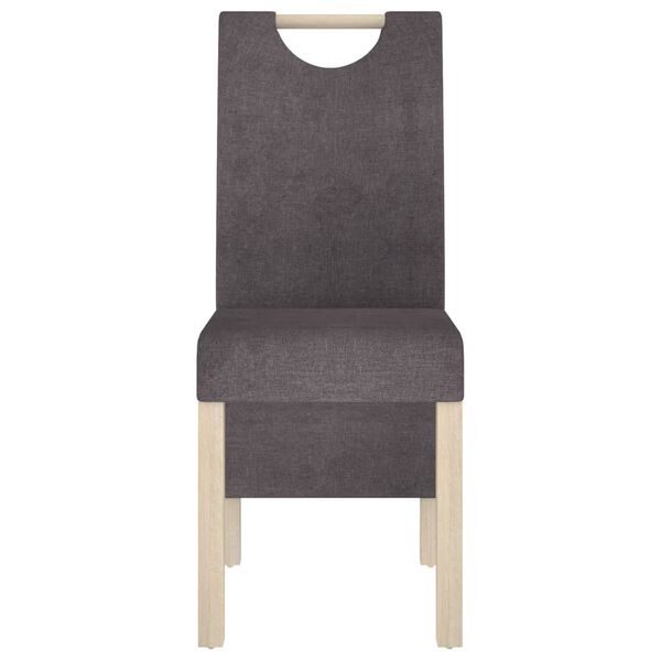 vidaXL Chaises &agrave; manger lot de 2 taupe tissu