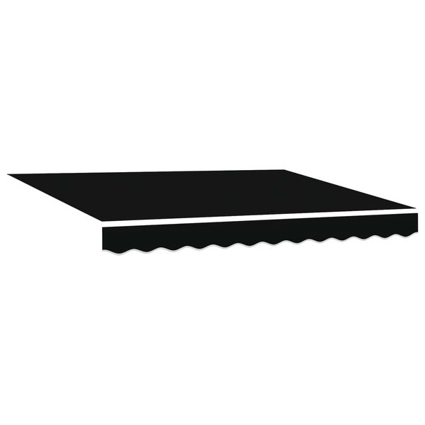 vidaXL Cadre de store manuel avec LEDs Noir 3 x 2,5 m