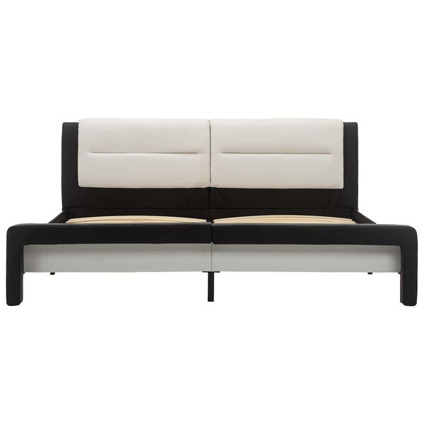 vidaXL Cadre de lit avec t&ecirc;te de lit Noir 160 x 200 cm Simili cuir
