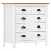 vidaXL Buffet Hill Blanc 79x40x80 cm Bois de pin solide