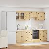 vidaXL Armoire avec tiroir SKI 8 pcs Brun Miel Bois de pin massif