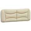 vidaXL Cadre de lit sans matelas Hvar cr&egrave;me 140x190 cm tissu