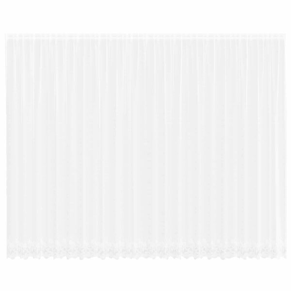 vidaXL Rideau en Dentelle Floral Blanc 300 x 600 cm Polyester