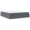 vidaXL Lit avec rangement et matelas Gris fonc&eacute; 160 x 200 cm Velours