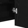 vidaXL Cabinet Miroir LED avec &eacute;tag&egrave;re Ch&ecirc;ne noir 100 x 12 x 45 cm