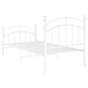 vidaXL Cadre de lit sans matelas blanc m&eacute;tal 100x200 cm