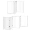 vidaXL Barri&egrave;re pour chien porte pliable 9panneaux blanc bois peuplier